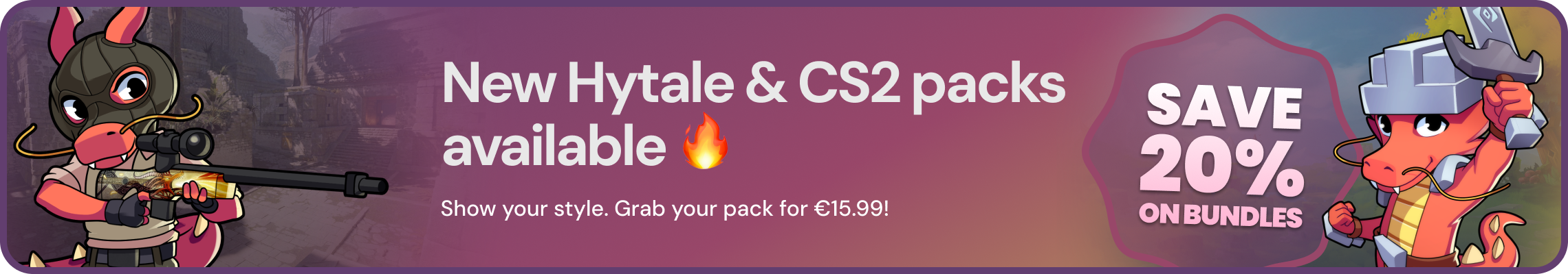 New Hytale & CS2 packs available